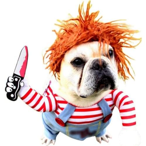 Dog Funny Clothes with Imitating Cutter Halloween Dog Costumes Adjustable Dog Cosplay Costume Sets Pets Festival Party Clothing