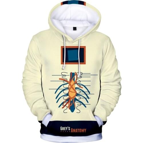 Grays Anatomy Hoodie Fashion Mens/Womens 3D Printed Hoody Sweatshirt Tumblr Grays Anatomy Childrens Birthday Gift Jacket Top