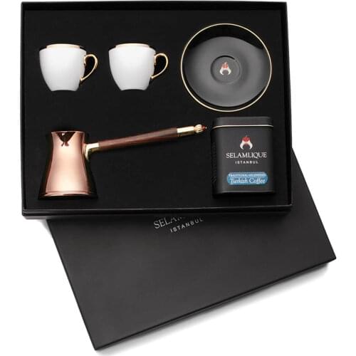 Turkish coffee, Coffee Pot and Cup Set gorgeous with special design Gold Black color copper coffee pot coffee arbitrary