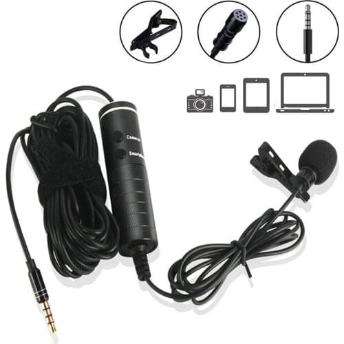 UHF Collar Lapel Mic Omnidirectional 3.5mm Jack Professional Podcast Teaching Speech Noise-Cancelling Lavalier Microphone