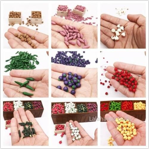 1:12Dollhouse Mini Fruits and Vegetables Food Plays Models Kitchen Food Decoration Accessories