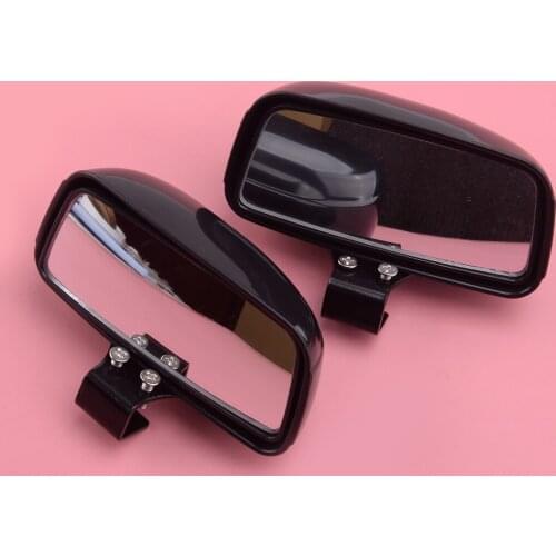 1 Pair Universal Black Adjustable Blind Spot Wide Angle Rearview Mirrors Fit For Car Van Truck SUV RV