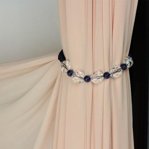 1Pc Modern Simple Curtain Bandage Korean Style Crystal beads Tiebacks for Curtains with Magnet Curtain Decorative Accessories