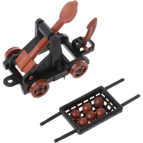 14Pcs/set Medieval Knights Toy Catapult Crossbow Soldier Figures Playset Chariot D5QA