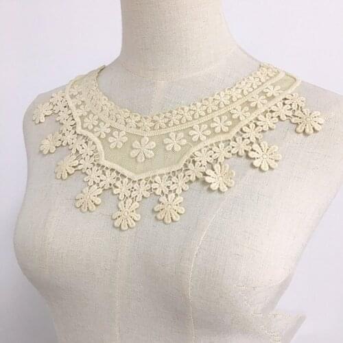 2pcs/lot Rice White Cotton Lace Trim DIY Collar Nes Lace Fabric Dress Skirt Wedding Decoration TX958