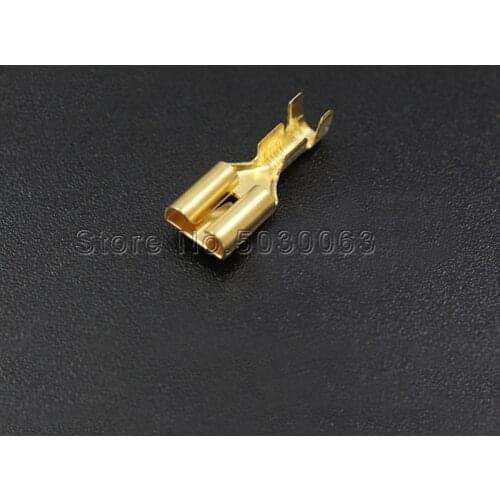 50pcs/lot Automobile Relay Socket Wire Connector Plug-in Joint 6.3 Spring Terminal