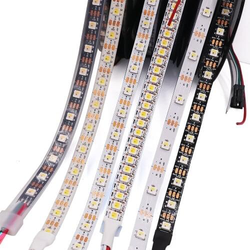 1m 2m 5m DC5V Addressable Like WS2812B 5V SK6812 RGBW Led Strip Light WWA 4 Color in 1 Led Waterproof 30/60/96/144 Leds/m