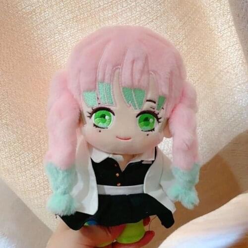Anime Demon Slayer Kimetsu no Yaiba Kanroji Mitsuri Cute Plush Stuffed Change Clothes 20cm Dolls Toy Cosplay Plushie Xmas Gift