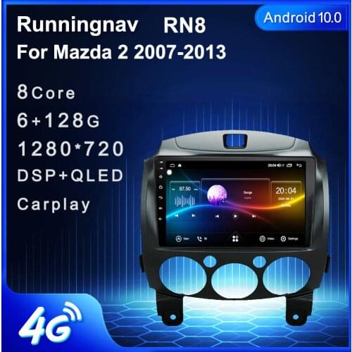 Runningnav For Mazda 2 2007-2013 Android Car Radio Multimedia Video Player Navigation GPS