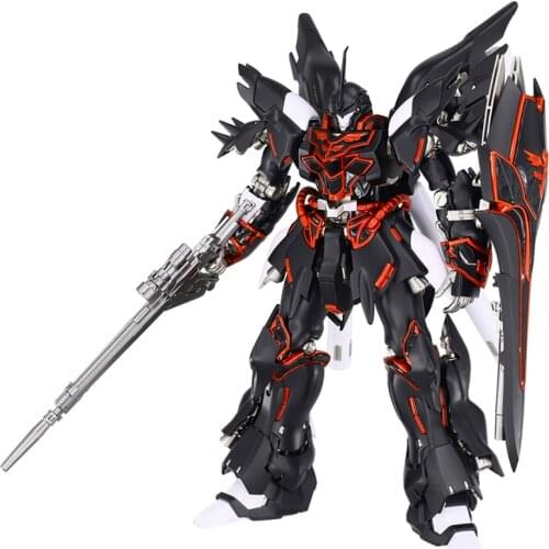 Bandai RG 1/144 Metal Color HG MSN-06S Sinanju Gundam Custom Version Model Assembled Robot Action Figure Gunpla Hot Kids Toys