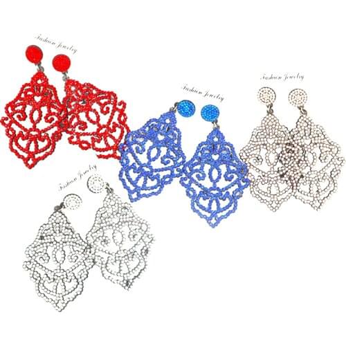 Free shipping!2022 Hot Shinny Hoop Crystal Fabric Stud Earrings for women can mixed colors