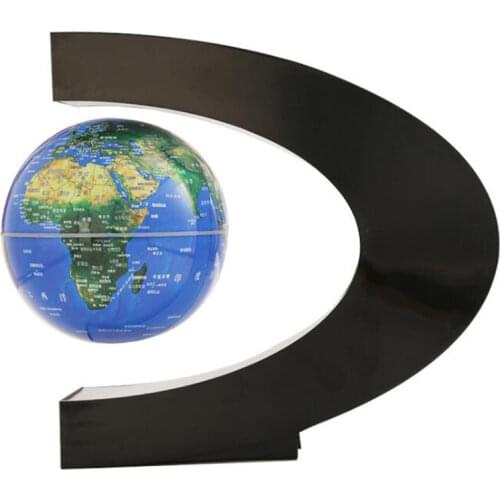 C Shape Magnetic Levitation Globe Floating World Map LED Light Terrestrial Children Educatioanl Toys Home Office Decor