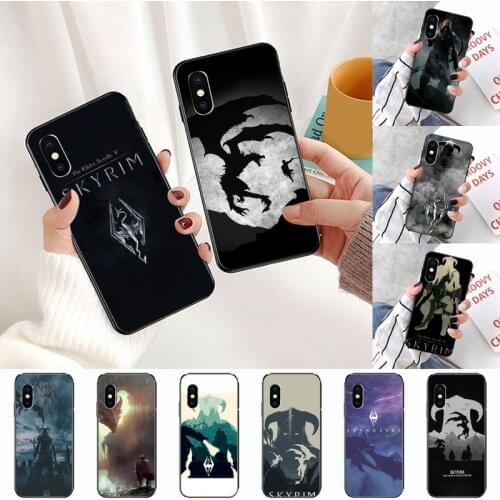Games The Elder Scrolls V Skyrim Phone Case for iPhone 11 12 pro MINI XS MAX 8 7 6 6S Plus X 5S SE 2020 XR