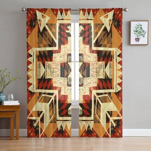 American Arrow Decoration Window Treatment Tulle Modern Sheer Curtains for Kitchen Living Room the Bedroom Curtains Decoration