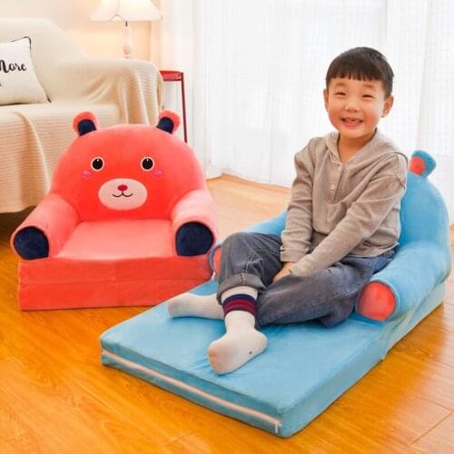 Animal Children Foldbale Sofa Baby Tatami Sofa Plush Kids Toy Cartoon Sofa Seat Gifts For Girls Birthday Gift Lounger Bed Sofa