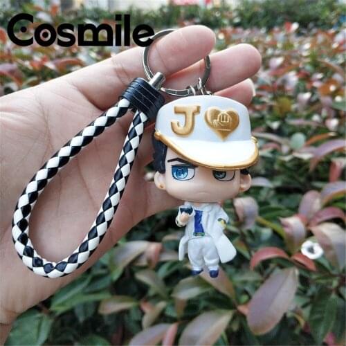 JoJos Bizarre Adventure Kujo Jotaro Higashikata Josuke Kira Yoshikage Figure Doll Toy Keychain Strap Pendant Cosplay C