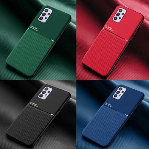 Friction Leather Matte Case on For Samsung Galaxy A72 PU Soft Slicone Back Cover For Samsung A52 A32 A12 A02 A 32 12 Phone Case