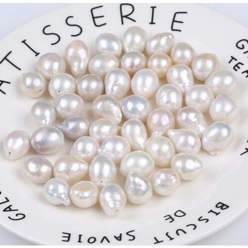 Hot Sale 11-15mm White Natural Freshwater Edison Pearl Drop Shape Loose Bead For Jewelry Making