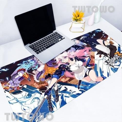 Beautiful Anime Honkai Impact The 3rd Keyboard Pad Desk Mat MousePad Natural Rubber Gamer Computer Custom Home Mice Pad
