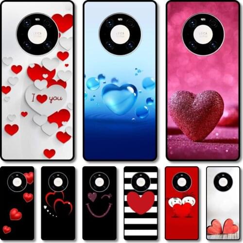 Creative love Phone Case For Huawei mate 40 30 10 20 40 8 9 Lite Z Pro RS black cell shell