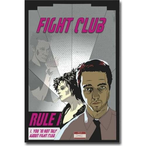 Fight Club Hot Movie 9 Silk Poster Wall Sticker Decoration Gift