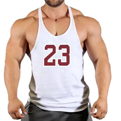 New Brand 23 Gym Tank Top Men Fitness Clothing Mens Bodybuilding Tank Tops Summer Gym Clothing for Male Sleeveless Vest Shirts
