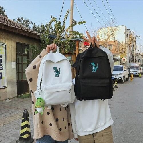 2020 Fashion Dinosaur Print Women Backpacks Canvas Bag Casual Preppy StyleBig Capacity School Backpack Student Schoolbag Mochila
