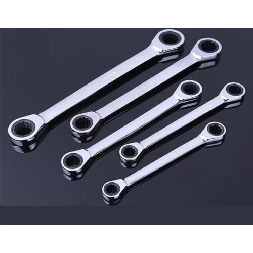 8-19mm 5pc Double Ring Ratchet Wrench Set Tool Kits For Car Repair Gear Spanner Key Wrench A Set of Key Torque Wrench Tool