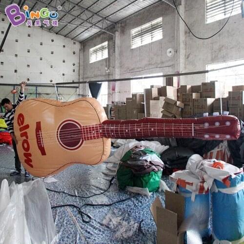 FACTORY OUTLET 4m length inflatable hanging guitar model personalized suspended musical instrument decoration toy