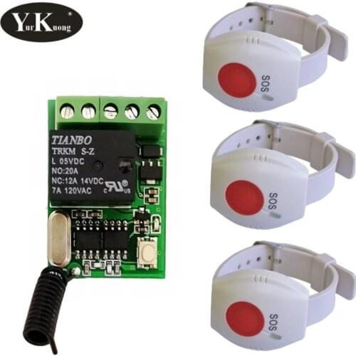 Wrist Watch RF watch type call button Door Bell Remote Switch Wireless Access Door Openner Remote Switch SOS emergency button