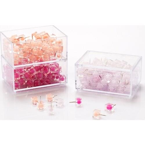 Novelty Drawing Cute Push Pins Thumb For Cork Board or Travel World Map Colorful Pink Thumb Tacks Office Decorative Push Pins