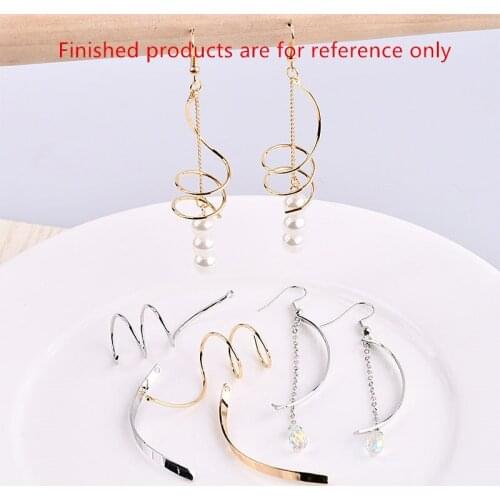 New style 30pcs/lot Geometric personality curve/wave shape copper alloy fashion charms diy jewelry earring pendant accessory