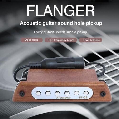 1 pc Acoustic Acoustic Guitar Sound Hole Pickup Professional Accurate Non-opening FP-02 Flexible Preamplifier Guitar Equalizer