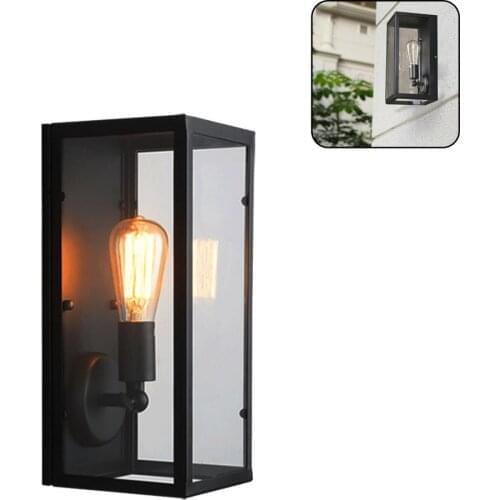 Industrial Vintage Wall Lamp Loft Corridor Restaurant Pub Retro Wall Lamp Sconces Industrial Wall Mount Lamp with Clear Glass