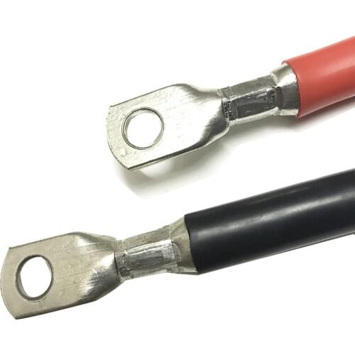 7AWG Battery Wire With Copper Nose Connector Terminal Crimping Sheathed Car Electric Car Battery Power Cord Cable DIY 0.25m/0.5m