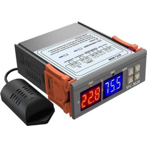 Temperature Controller Thermostat Humidity Control Dual Display Window Temperature And Humidity Controller 12v/24v/220v