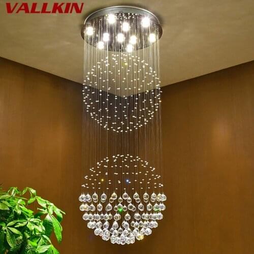 Luxury Crystal chandeliers contemporary lamp GU10 LED Crystal lights Chandelier Hanging LED Lamp Bedroom decoration Lighting