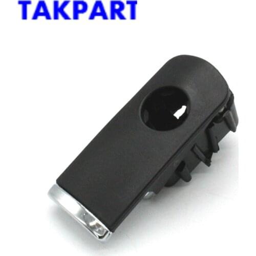TAKPART Chrome Black Golve Box Lid Handle ABS w/Lock Hole For Audi A4 8E B6 B7 2001-2007 8E1857131