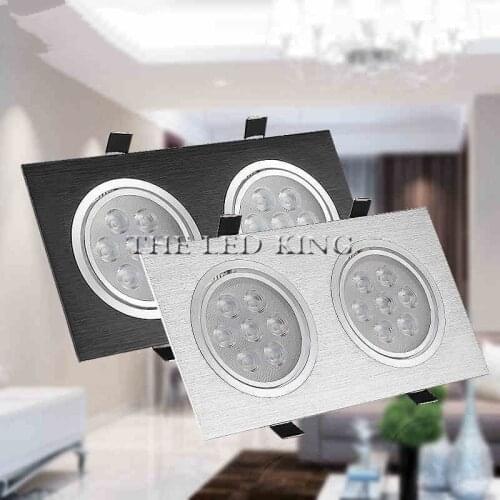 Super Bright 1X 18w 30W 9W Square double led Ceiling dimmable Epistar LED ceiling lamp Recessed Spot light Downlight 110V-220V