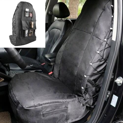 TIROL T22464 Waterproof Universal Car Bucket Seat Cover Multi-Pockets Organizer