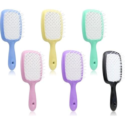 Tangled Hair Brush Salon Hair Styling Tools Large Plate Combs Hollow Detangling Hairdressing Comb Hair Brushes Ponytail Comb