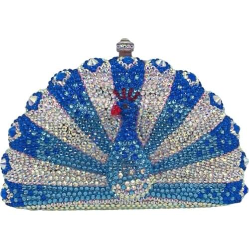 Bag For Women New Design Peacock Shape Evening Bag Crystal Luxury Clutch Bag Diamond Ladiesparty Purse Wedding Bag