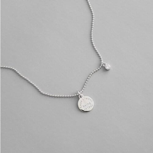 Delicate 925 sterling silver necklaces initial letter love Bead Chain Clear CZ pendant necklaces for women Party Jewelry