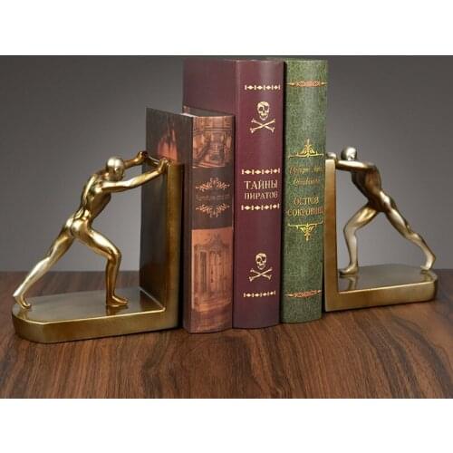 2pcs Creative Nordic Simple Modern Characters Bookends Book Ends Stand Holder Bookrack Decoration Office Study Desktop Organizer