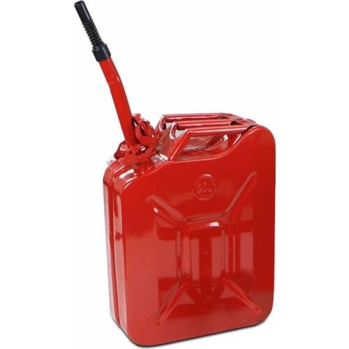 20L US Standard Cold-rolled Plate Petrol Diesel Can Gasoline Bucket with Oil Pipe Red