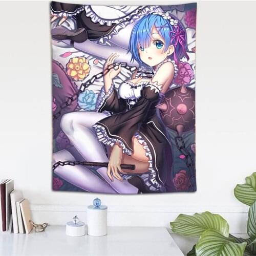 Anime Re Zero Kara Hajimeru Isekai Seikatsu Tapestry Wall Hanging Cloth Customized Ghost Background Room Decoration Art Painting