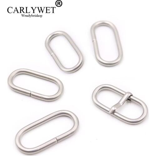 CARLYWET 18 20 22mm Wholesale Black Silver Rose Gold Replacement Zulu Rings Loops Circles for Nylon Watch Band Strap Belt