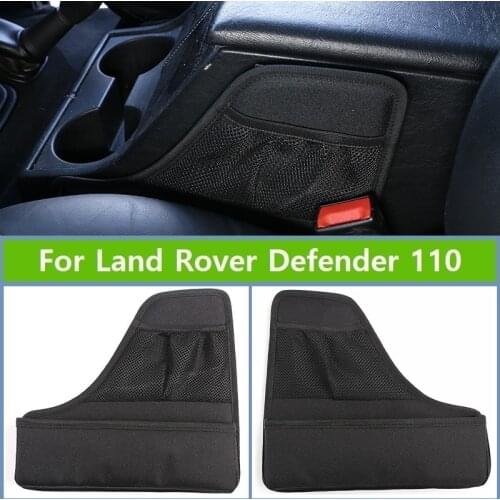 Black Cotton For Land Rover Defender 110 130 2009-2018 For Defender 90 Car Armrest Box Storage Armrest Compartment Storage Bags