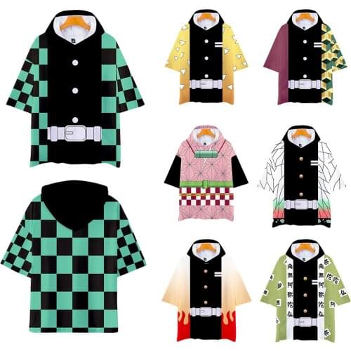 Demon Slayer T Shirt Hoodies Kawaii Cartoon Blade of Ghost Graphic Kimetsu No Yaiba Anime Demon Blade Cool Tshirt