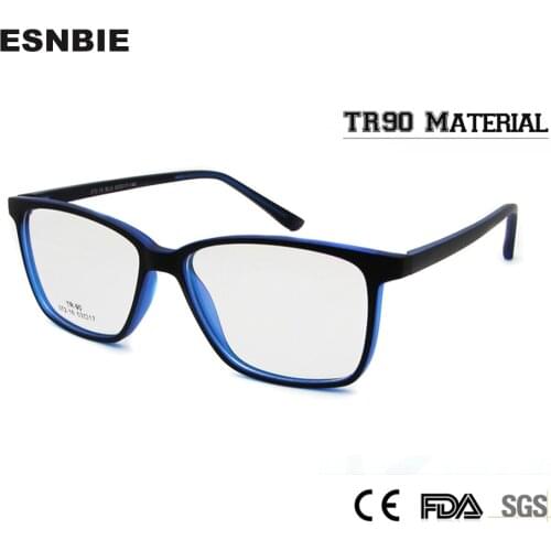 ESNBIE TR90 Eyeglasses Frame Women Men Optical Prescription Eyewear Frame Man Clear Lens Nerd Glasses oculos de grau